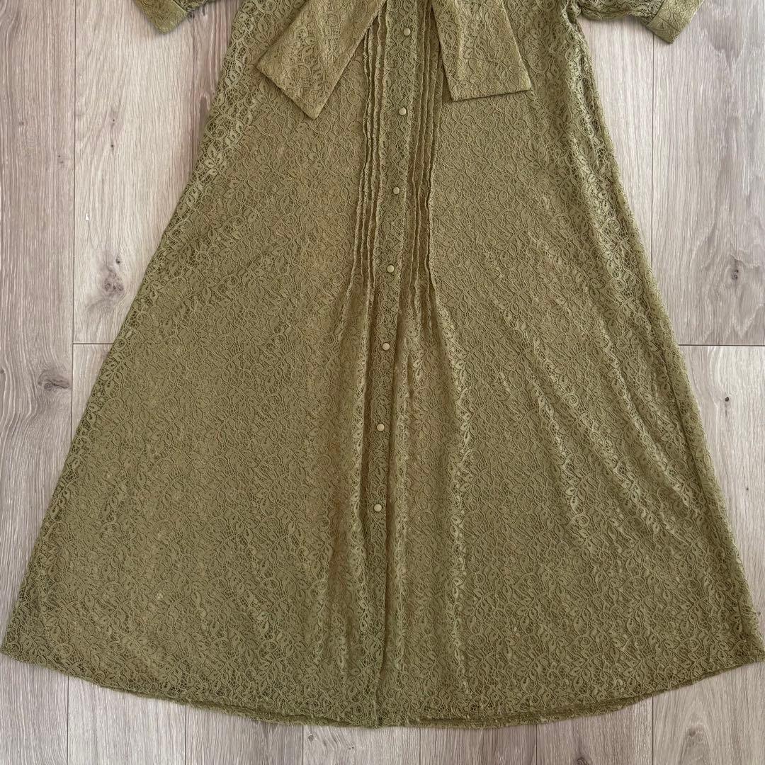 【美品】etoll. エトル 3way レースワンピース ドレス カーキ