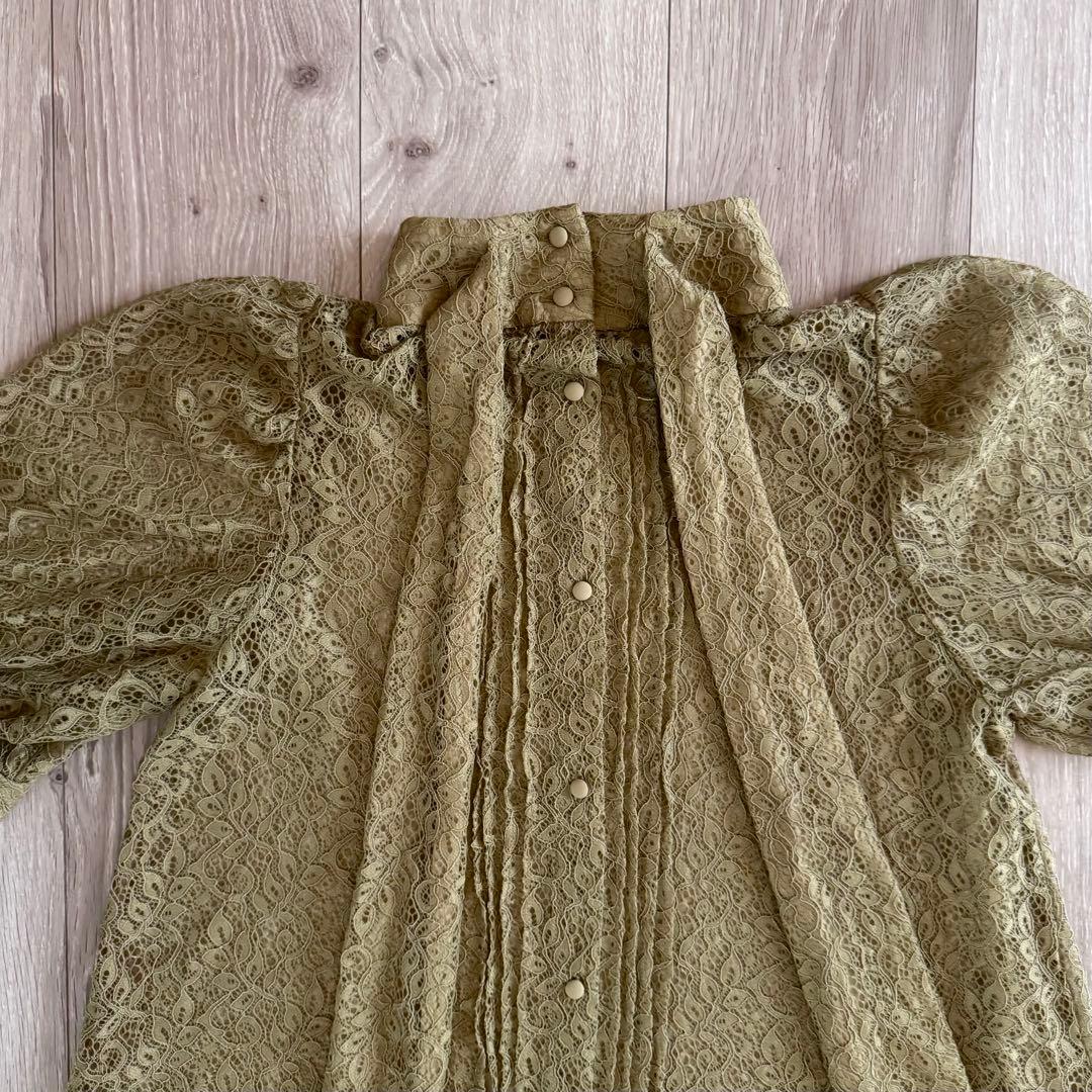 【美品】etoll. エトル 3way レースワンピース ドレス カーキ