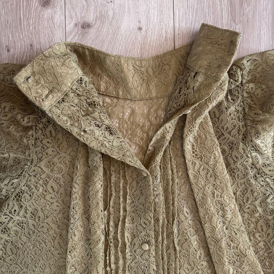 【美品】etoll. エトル 3way レースワンピース ドレス カーキ