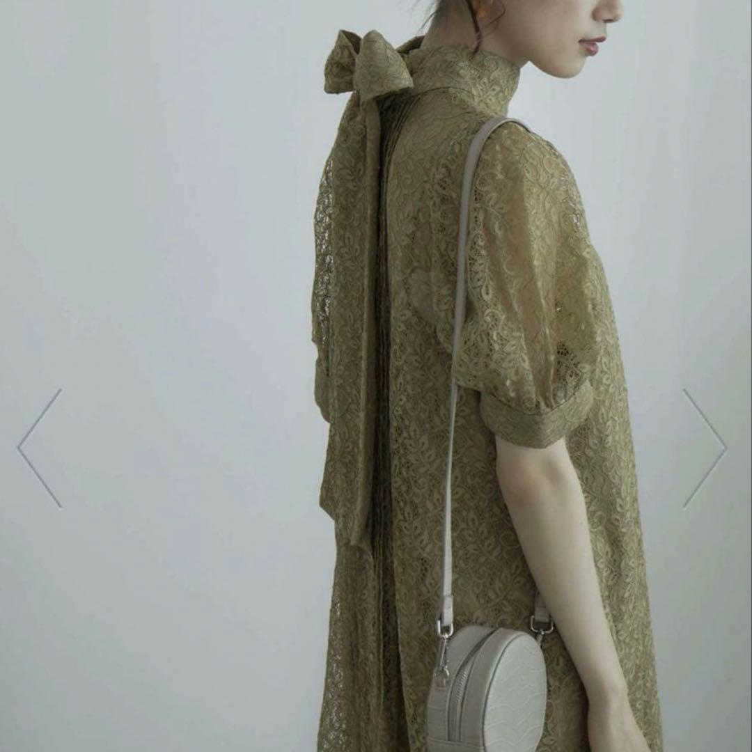 【美品】etoll. エトル 3way レースワンピース ドレス カーキ