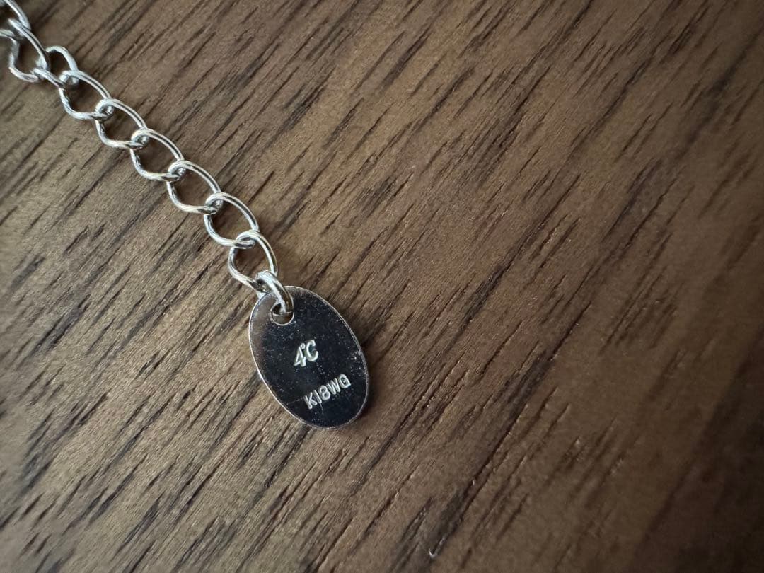 4°C K18WG ダイヤモンドパヴェネックレス