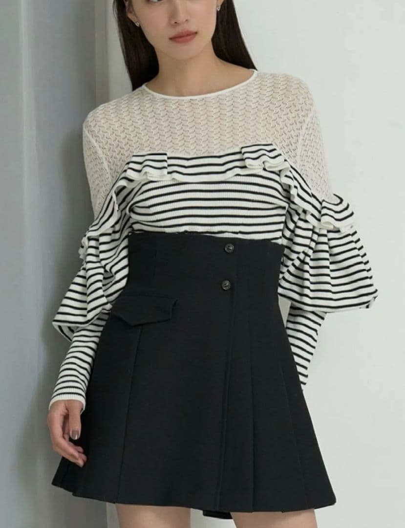 【新品未使用】今季【snidel】プリーツスカショーパン【BLACK】