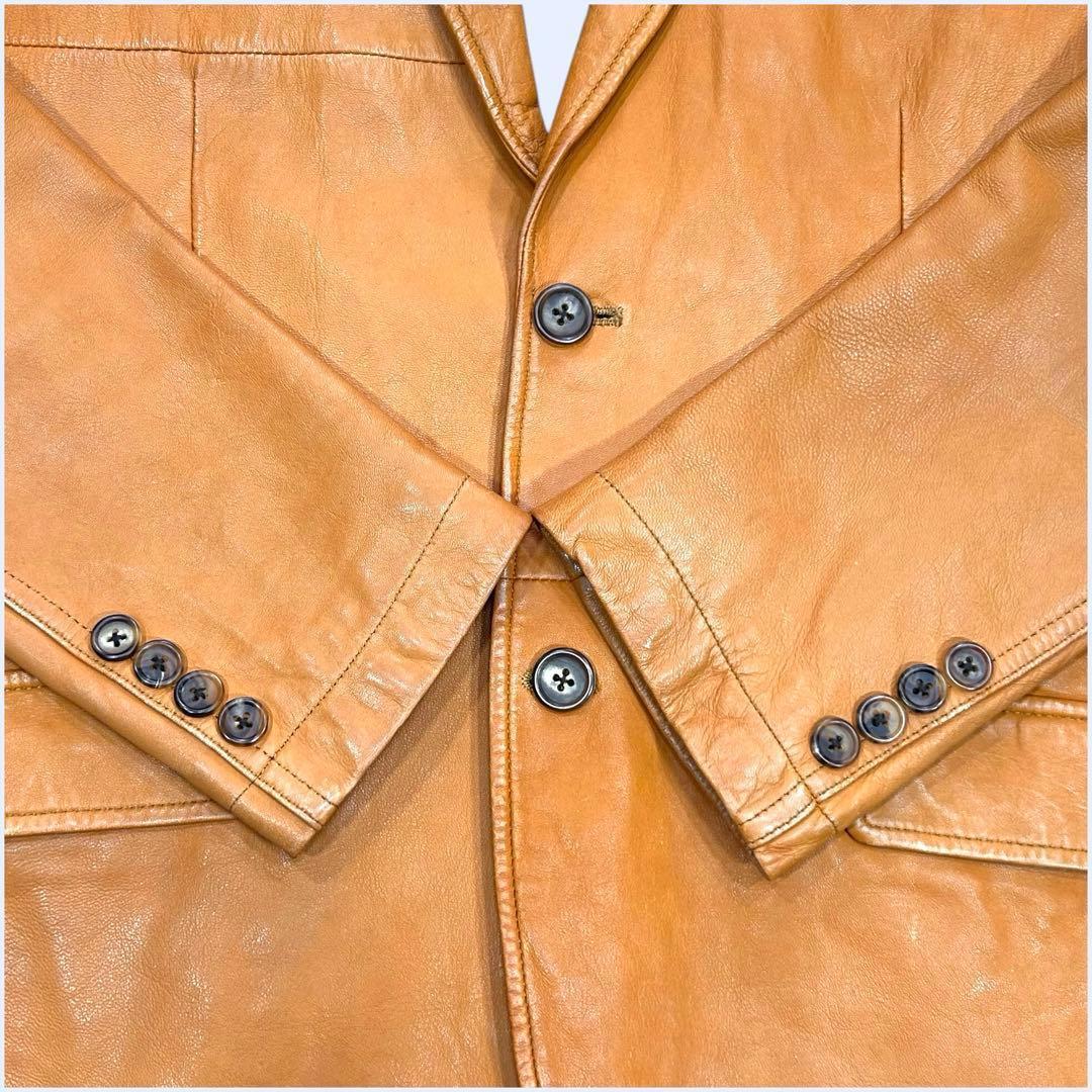 Paul Smith ポールスミス テーラードジャケット 羊革 キャメル