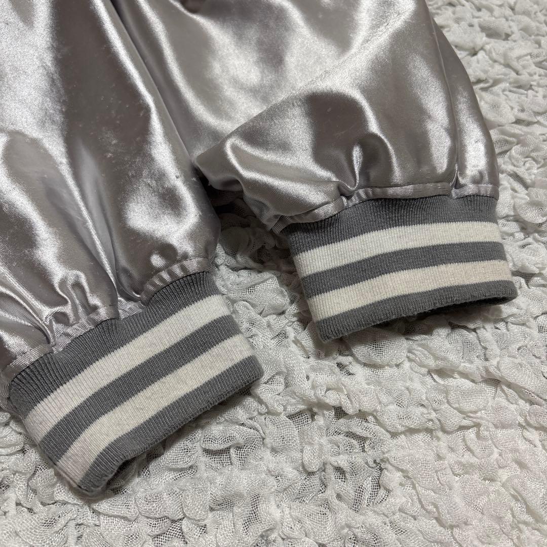 ディムモアール ベロア スカジャン スカル 刺繍 シルバー　地雷系　MA-1