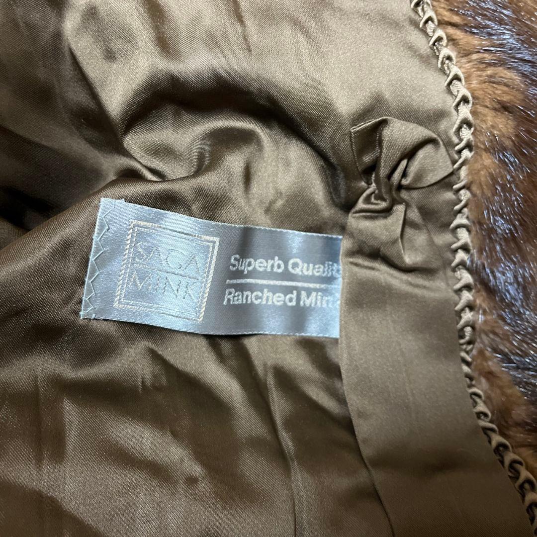 【美品】ミンク茶色 コート SAGA Belle vison タグ付