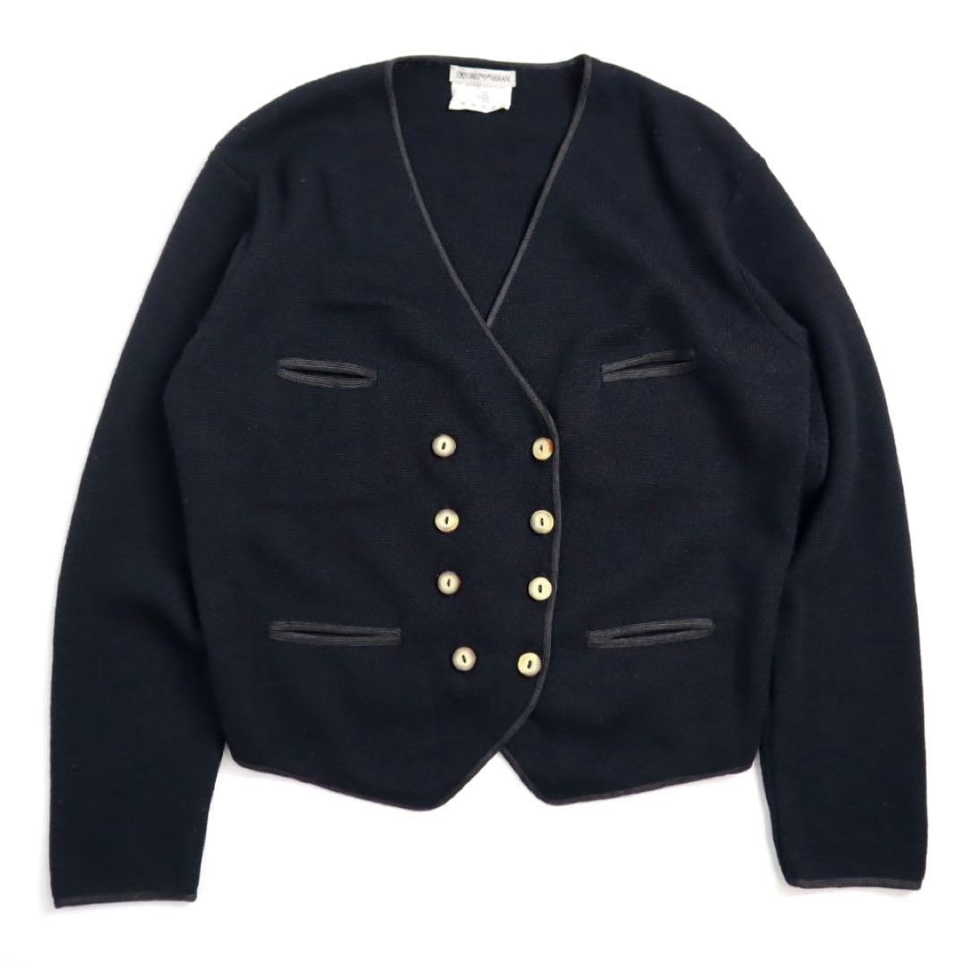 Vintage 90s emporio armani 短丈 ダブル カーディガン