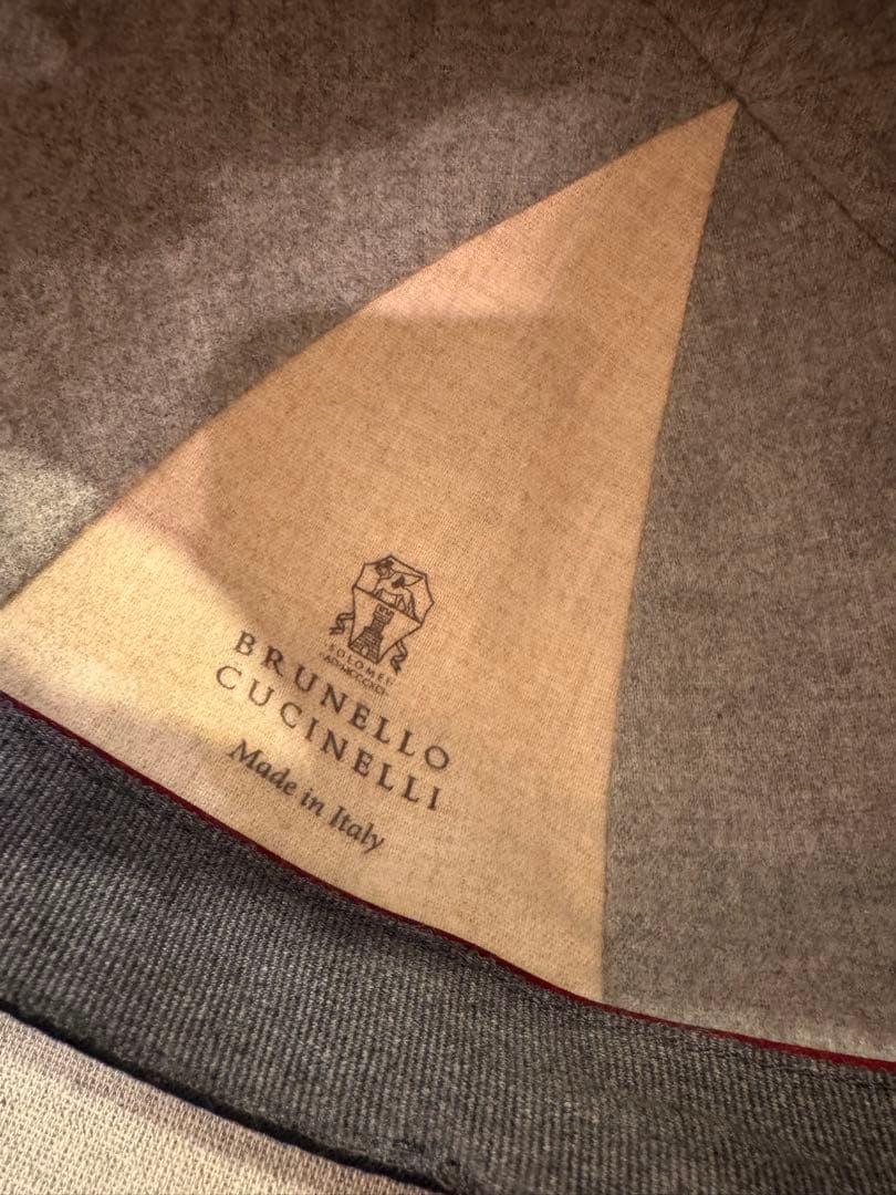 【美品】BRUNERO CUCINELLI コットンキャップ ネイビー Ｌ