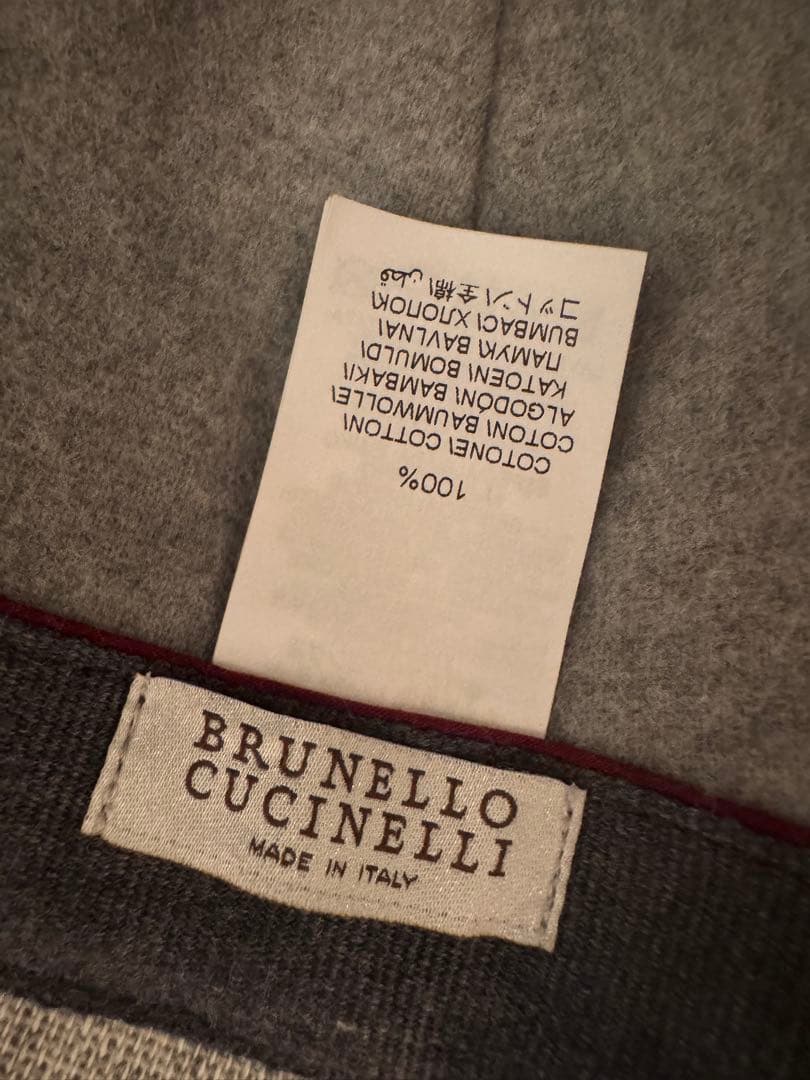 【美品】BRUNERO CUCINELLI コットンキャップ ネイビー Ｌ
