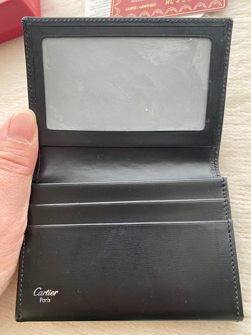 Cartier ブラック レザー 名刺入れ