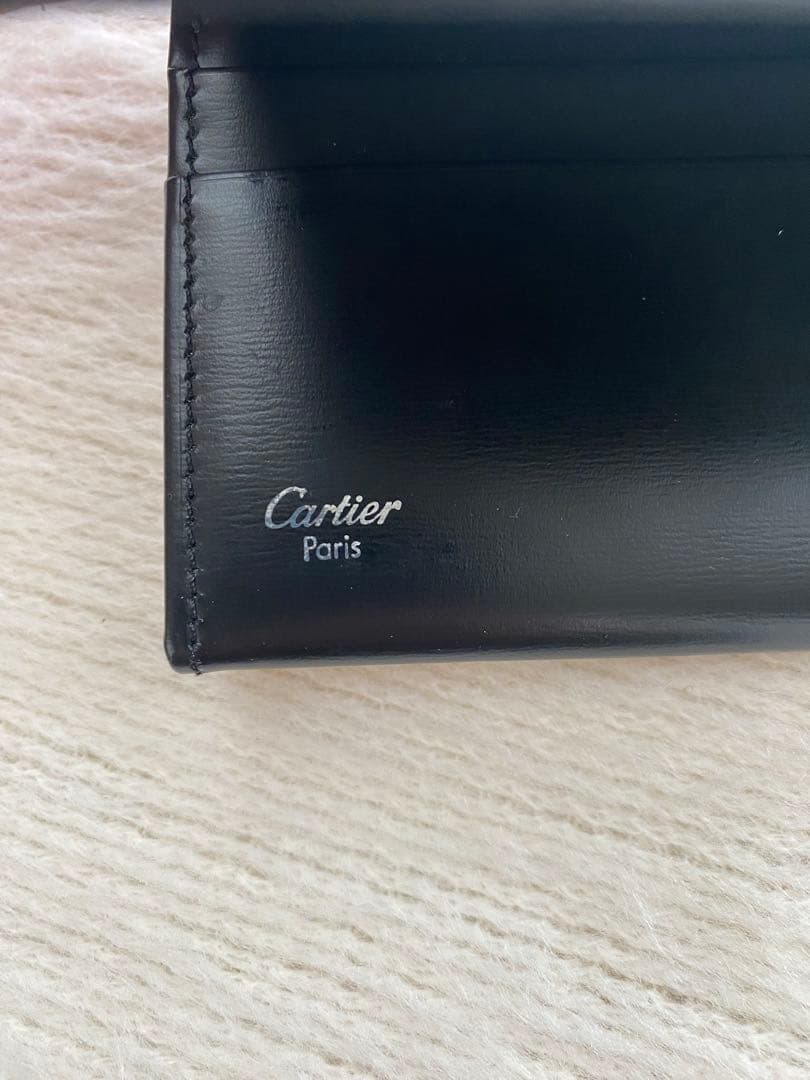 Cartier ブラック レザー 名刺入れ