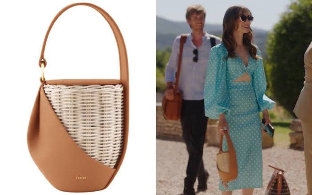 POLENE ポレーヌ　yke タン　レザーカゴバッグ