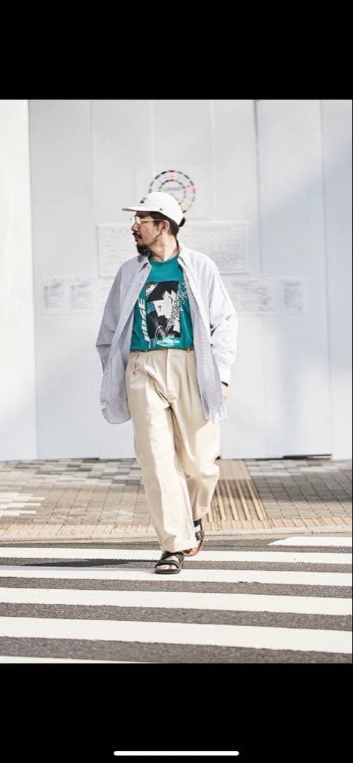 パンツ TapWater Cotton Chino Tuck Trousers 36