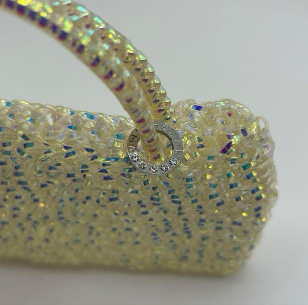 美品★アンテプリマ ピコ　チェーン付 スクエア ワイヤーバッグ スワロフスキー