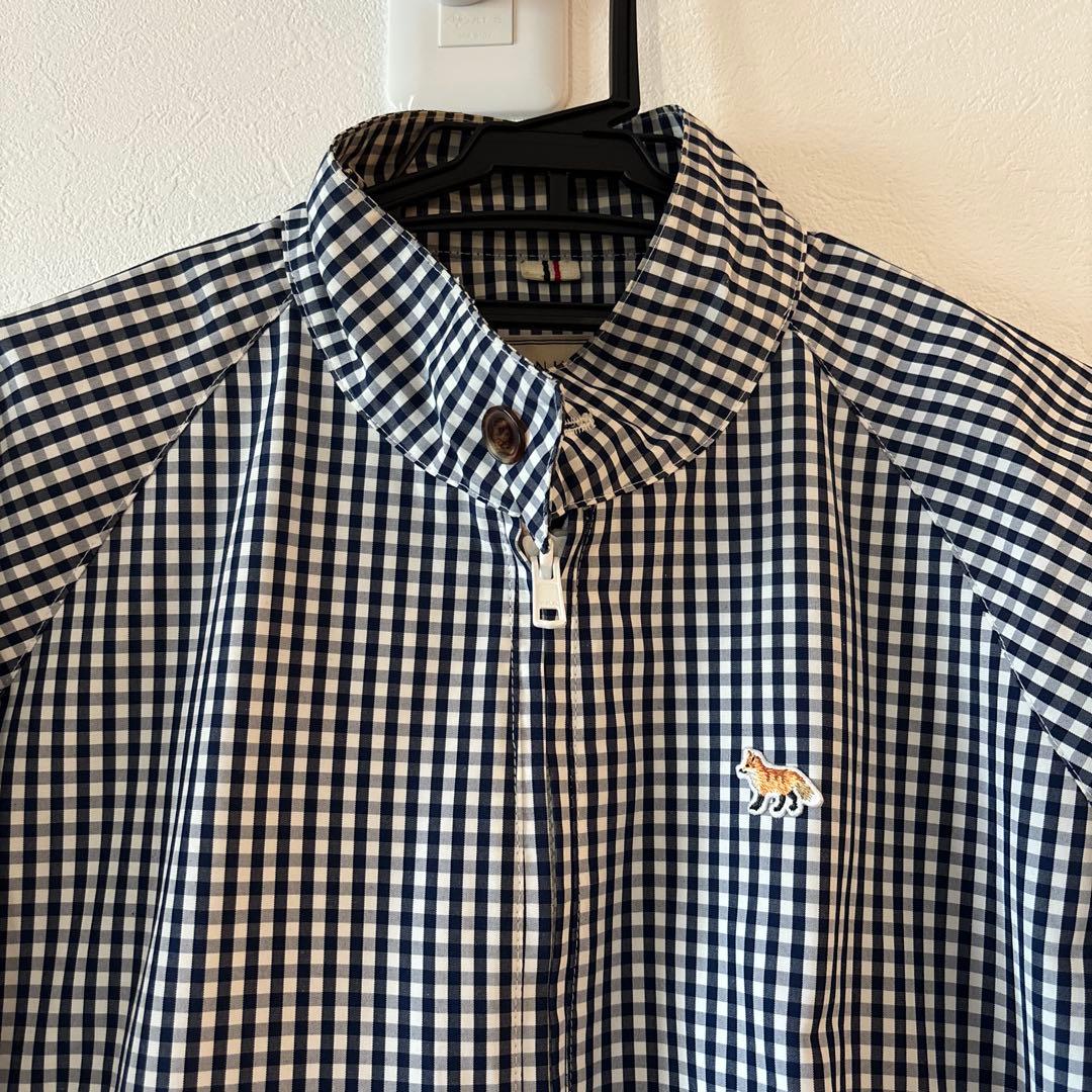 MAISON KITSUNÉ ネイビー・ホワイトチェック ブルゾン
