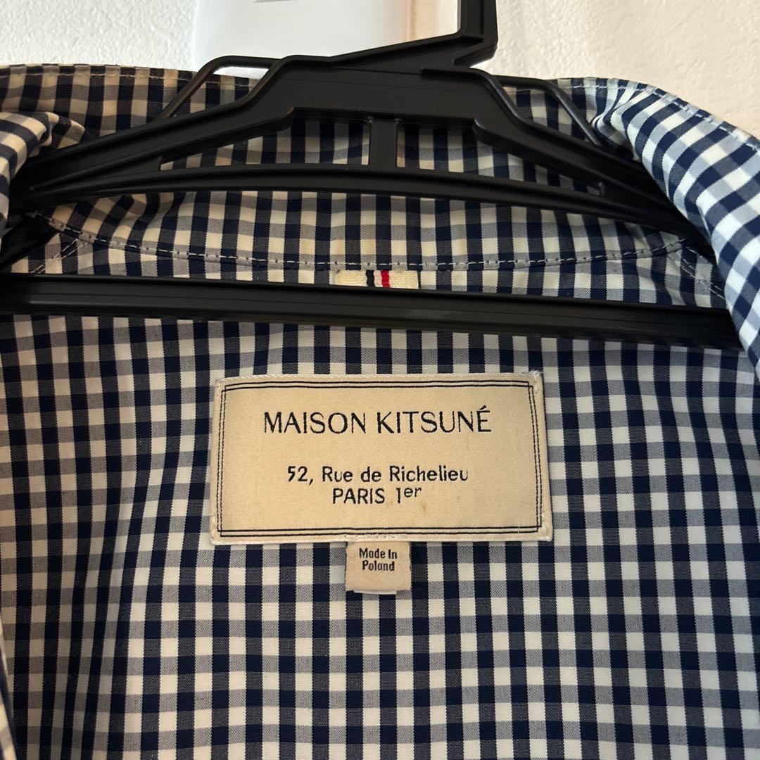 MAISON KITSUNÉ ネイビー・ホワイトチェック ブルゾン