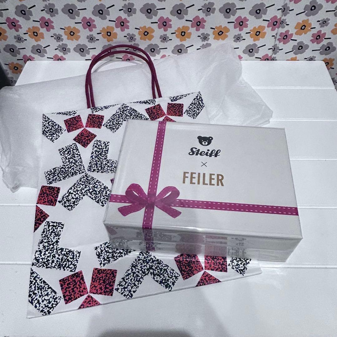 新品未開封　三越手提げ付き　Steiff x FEILER