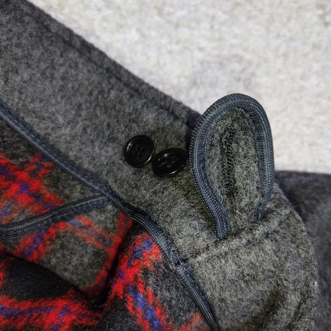 gloverall　グローバーオール　ダッフルコート　チェック　グレー　メンズ