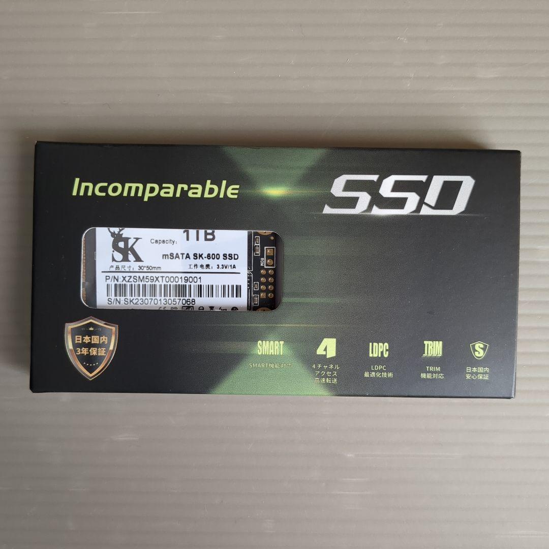 内蔵型SSD mSATA 1TB SSD SK600