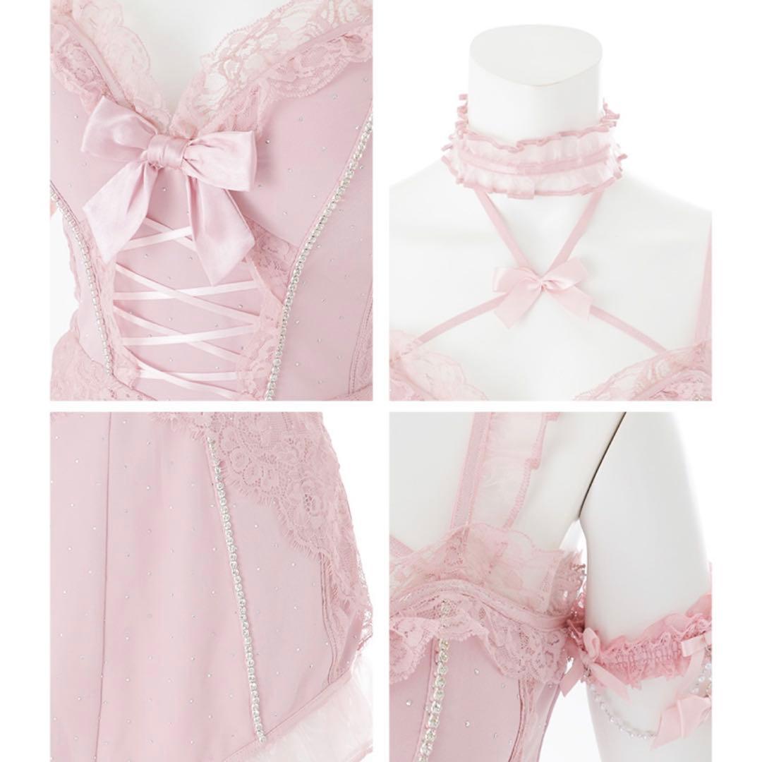 マリームーンコラボ2wayハーネスネックバニー sugar ピンク Lサイズ