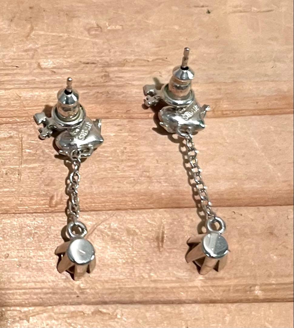 【e.m】イー•エム ハート&キュービックジルコニアピアス 片耳用×2点セット