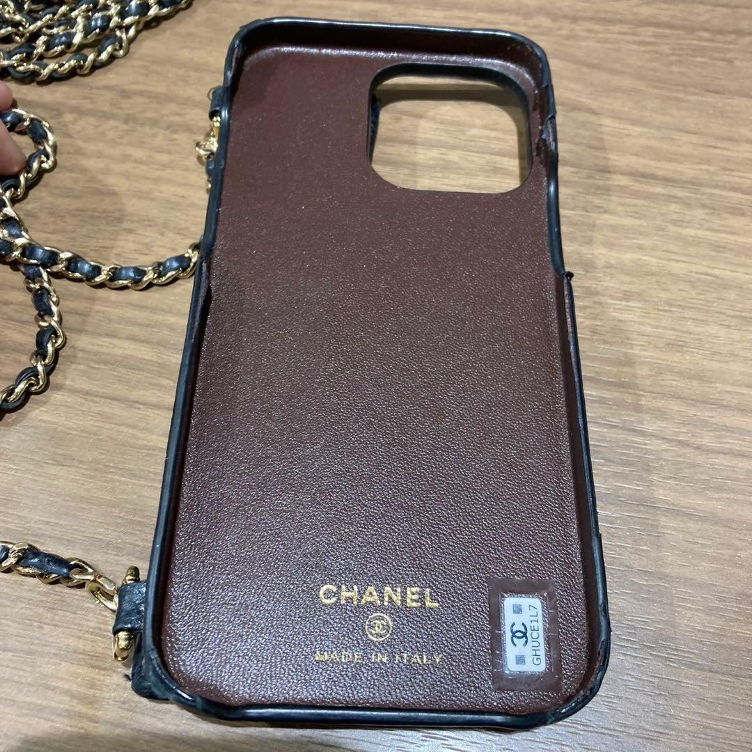 CHANEL シャネル ココマーク マトラッセ キャビアスキン スマホケース 箱