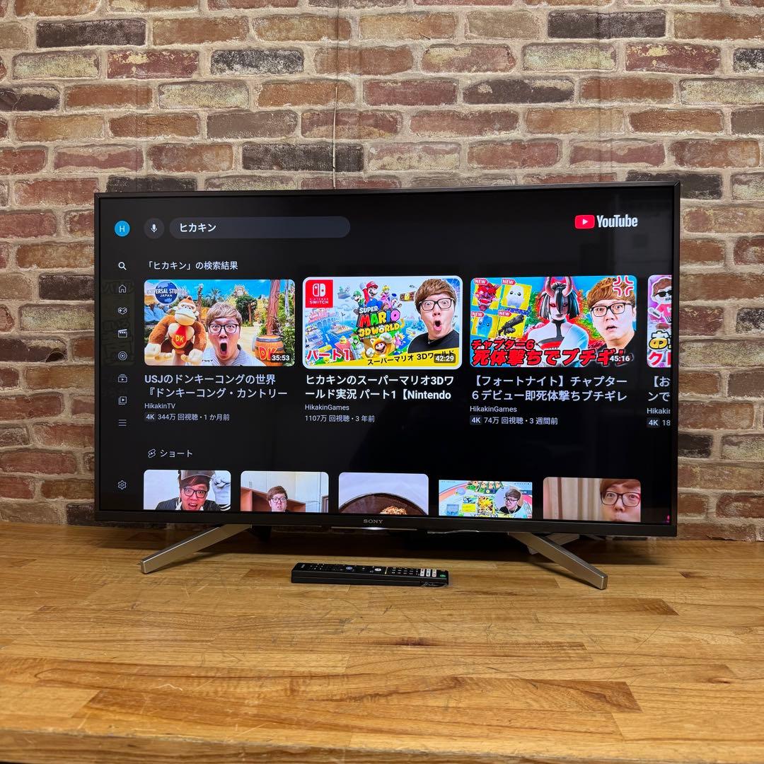 SONY 49V型 4K液晶テレビ BRAVIA KJ-49X8500F