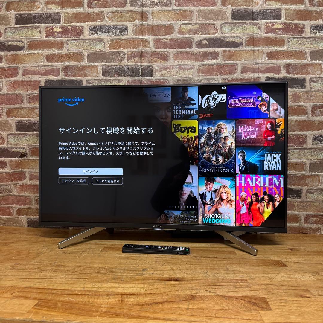 SONY 49V型 4K液晶テレビ BRAVIA KJ-49X8500F