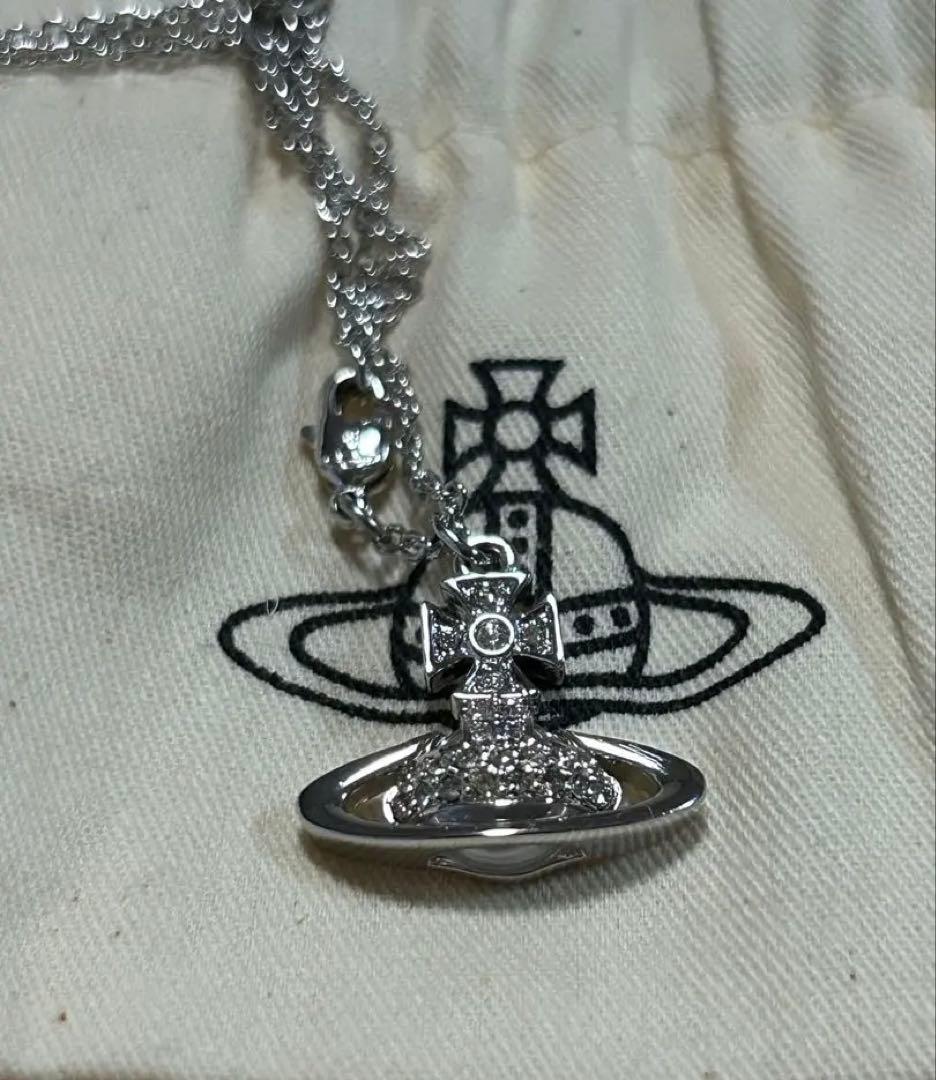 Vivienne Westwood オーブネックレス フラット シルバー巾着付き