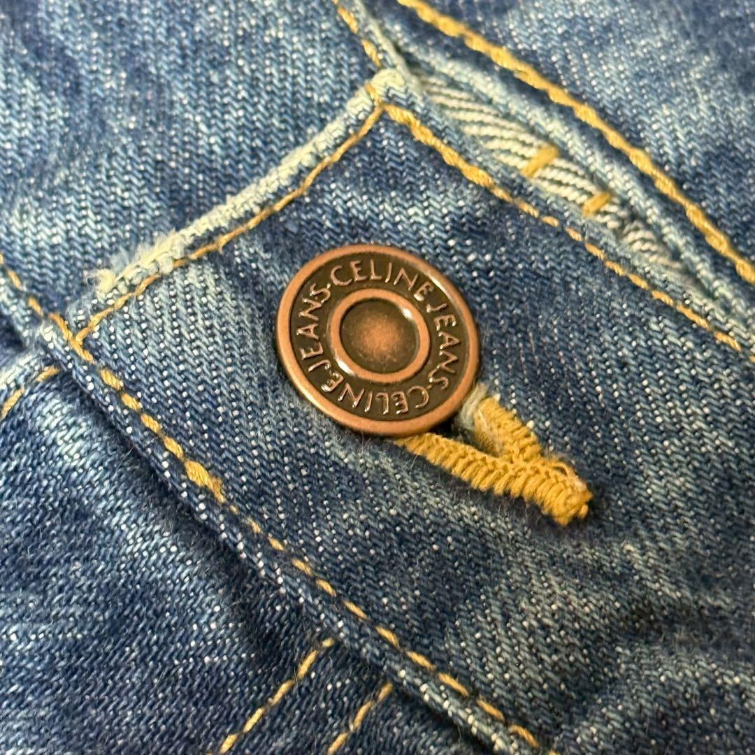 ほぼ未使用 CELINE セリーヌ 22S ワイドデニムパンツ 32サイズ