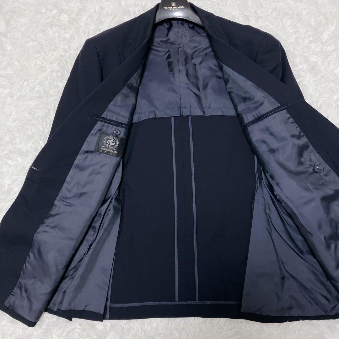 極美品J.PRESS 紺ブレ ダブル ＸL 金ボタン ブレザー ネイビー AB7