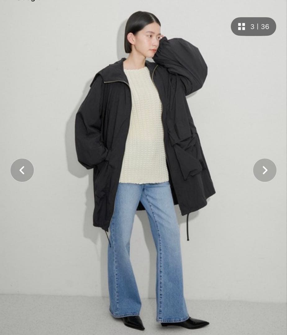 ADAM ET ROPE 完売品　【環境配慮】ライトシェルパーカー　ブラック