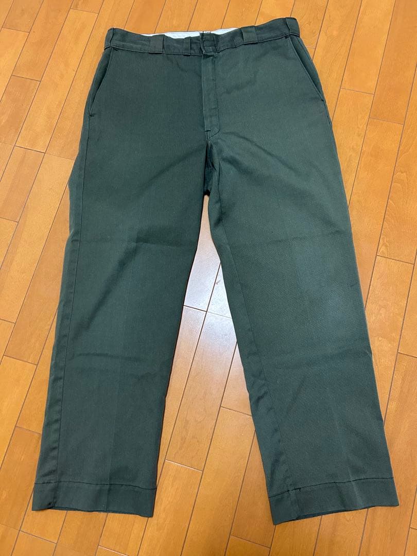 874 チビタグ アルミジップ　70s 80s オリーブ グリーン　ビンテージ