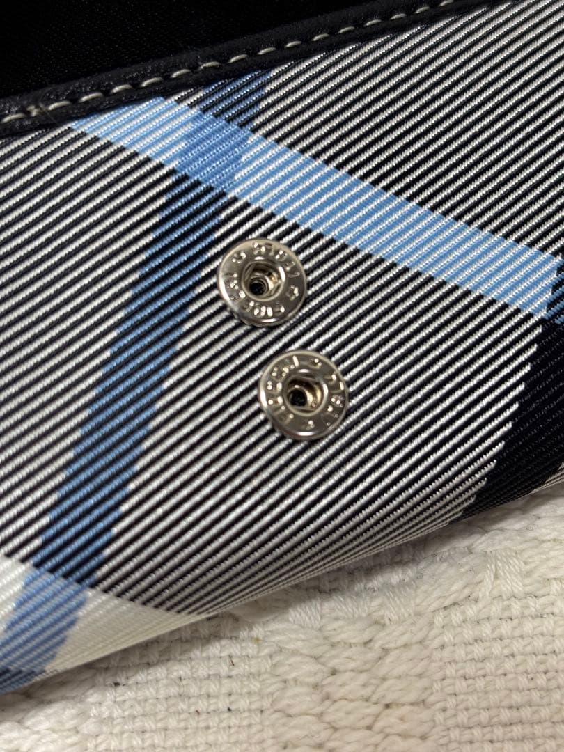 ✨極美品✨ バーバリーブルーレーベル ノバチェック ネイビー キーケース