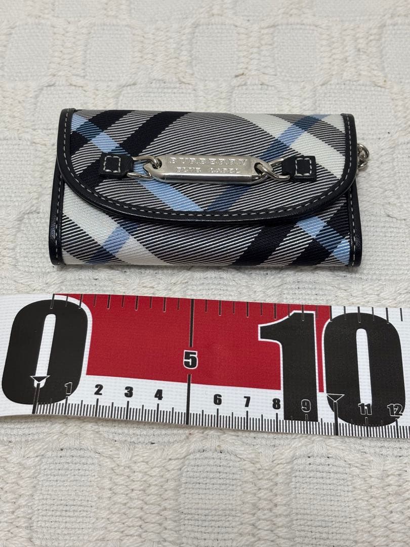 ✨極美品✨ バーバリーブルーレーベル ノバチェック ネイビー キーケース