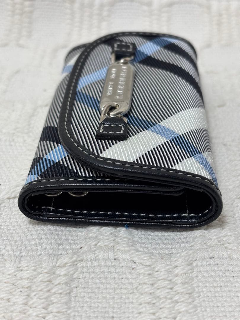 ✨極美品✨ バーバリーブルーレーベル ノバチェック ネイビー キーケース