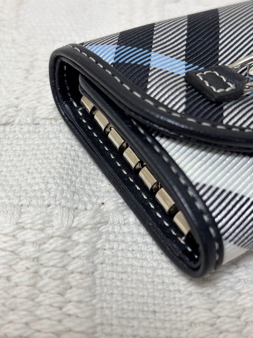 ✨極美品✨ バーバリーブルーレーベル ノバチェック ネイビー キーケース