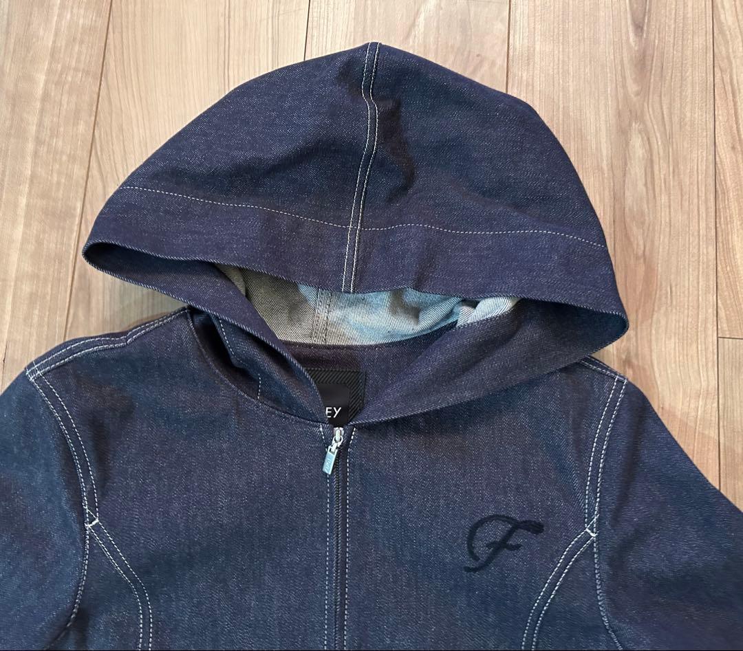 FOXEY NEWYORK フード付デニムジャケット