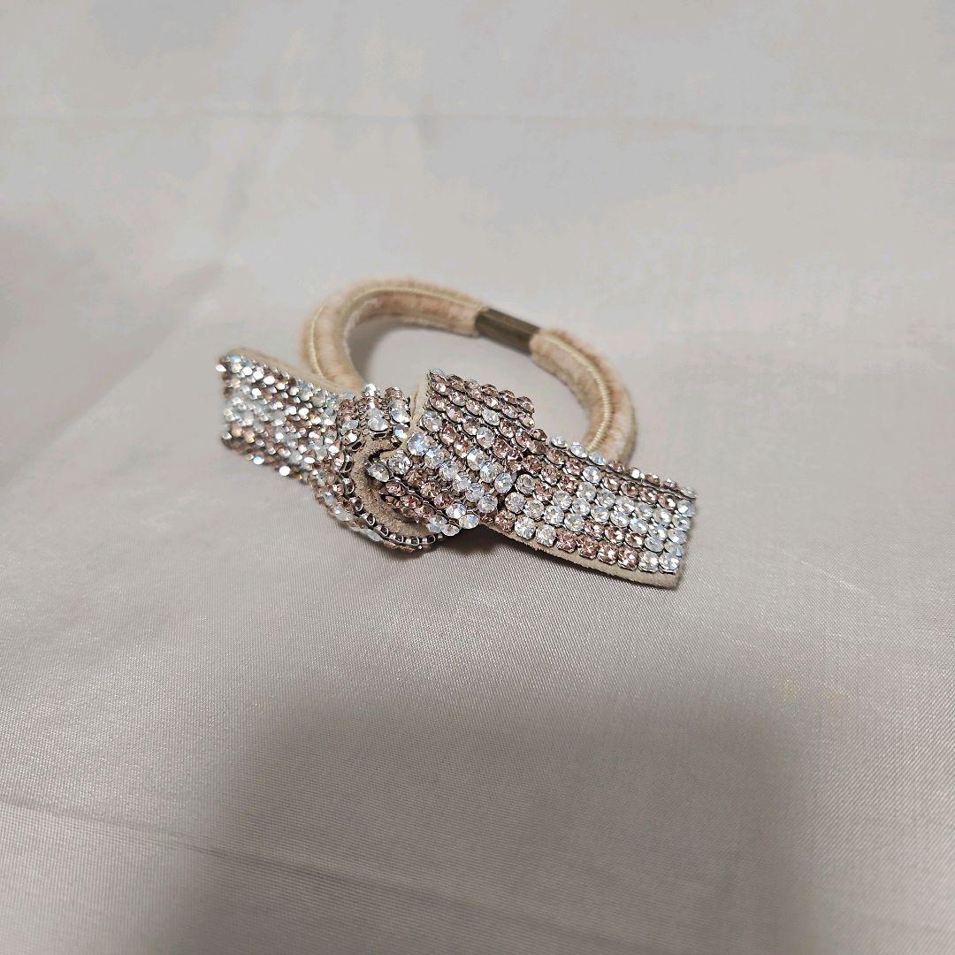 acca アッカ　クリスタル　ブリジットドレスポニー 　ライトピンク　巾着付き