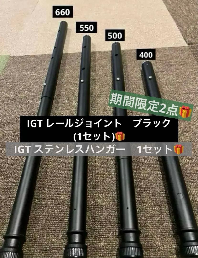 IGT 4way 400・500・ 550・660調整脚　ブラック　スノーピーク