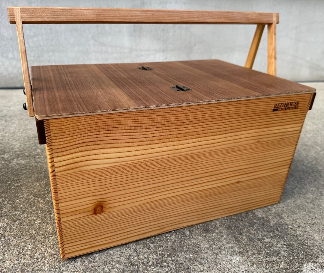 ウッドバスケット　Ｌサイズ　フタ付き