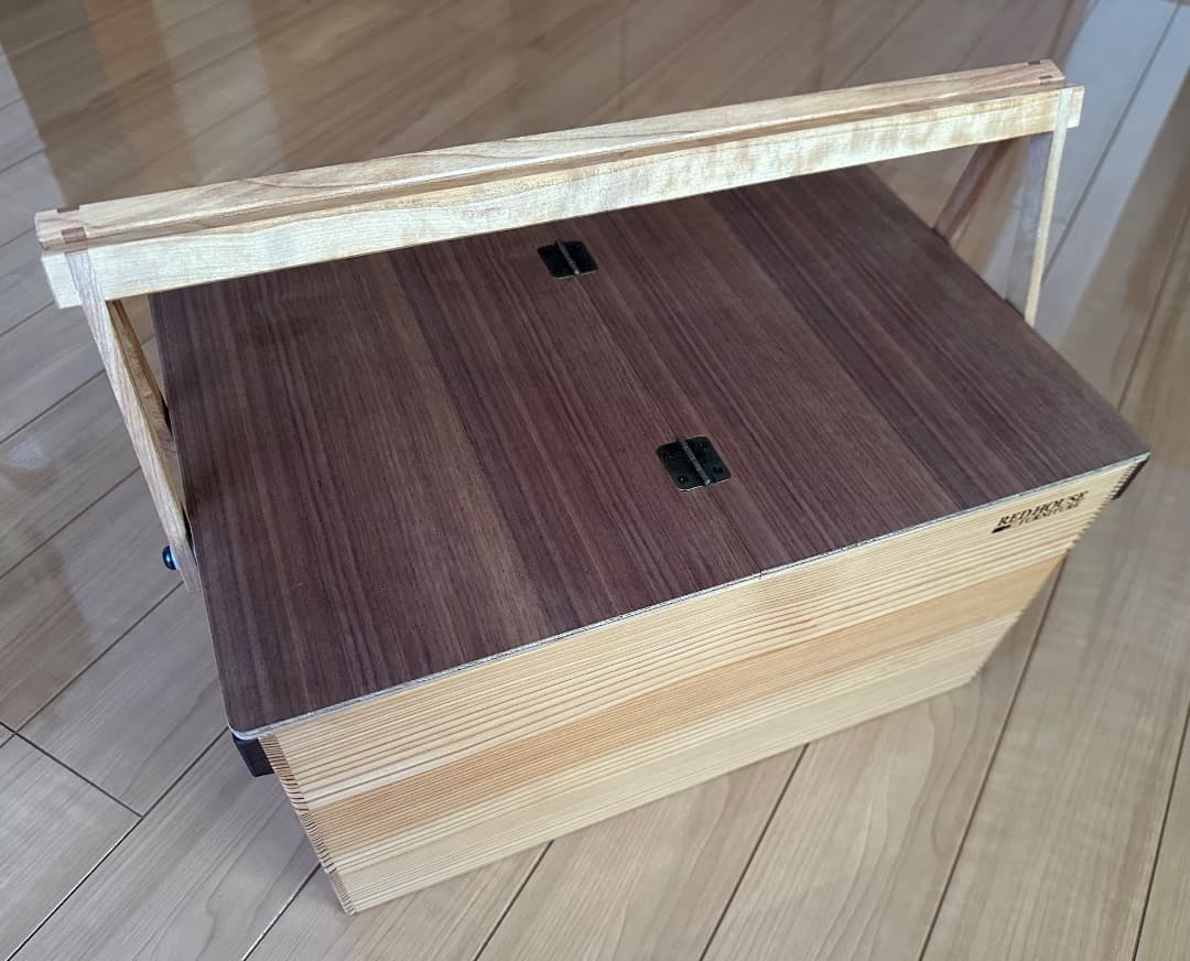 ウッドバスケット　Ｌサイズ　フタ付き