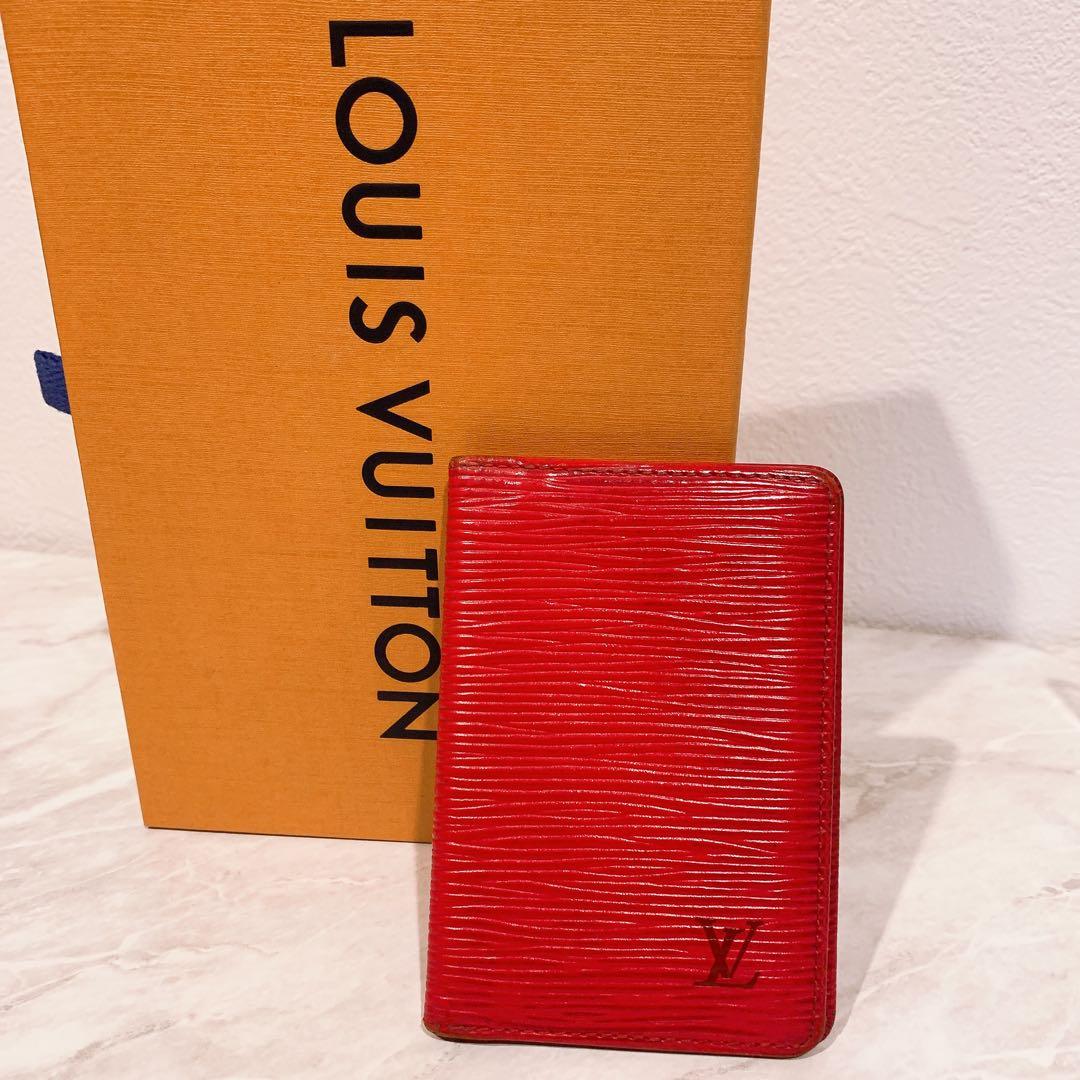 LOUIS VUITTON エピレザー 名刺入れ レッド