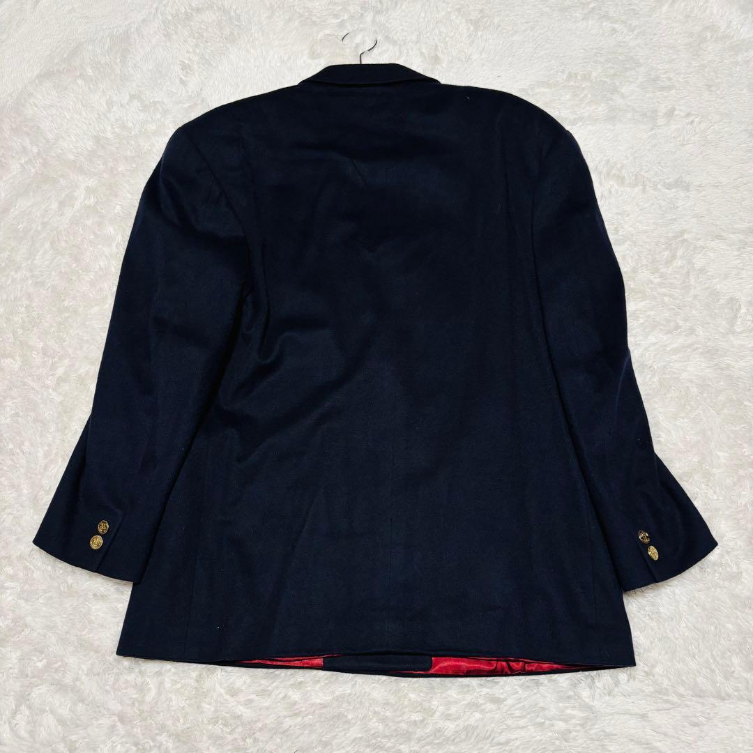 希少 70s ENRICO COVERI イタリア 金ボタン カシミヤ 紺ブレ