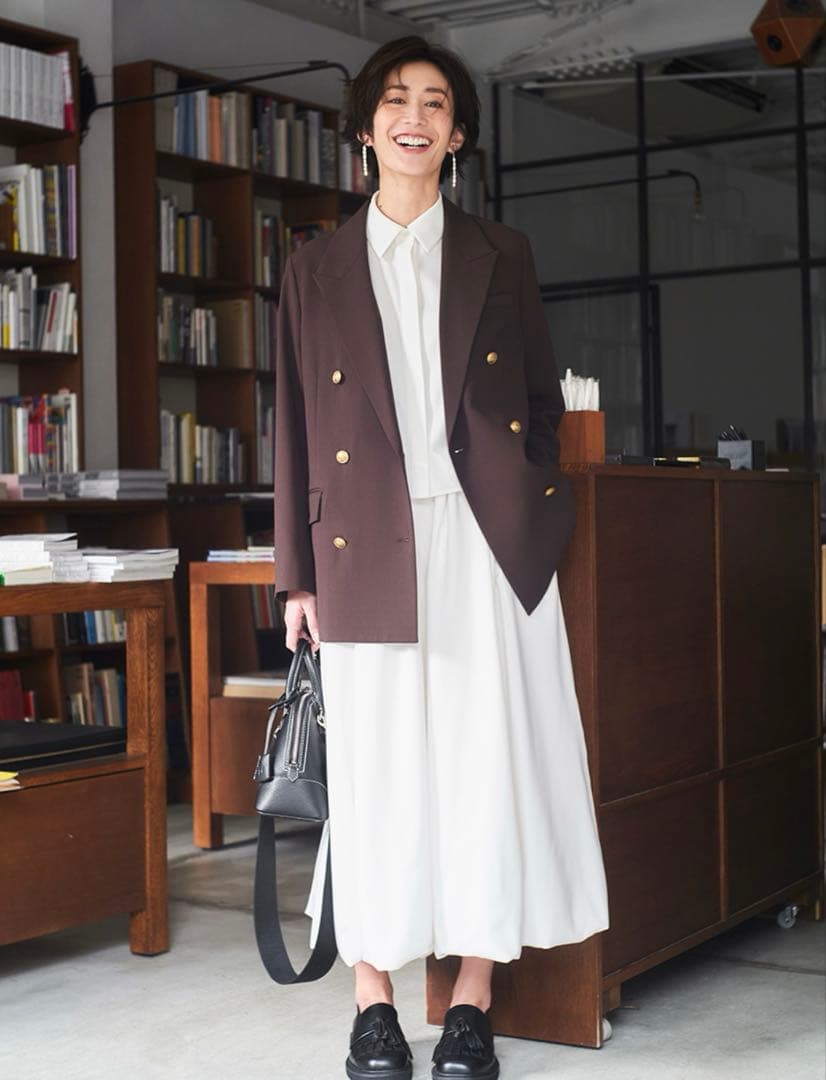 金釦ダブルブレストロングブレザー ミラオーウェン