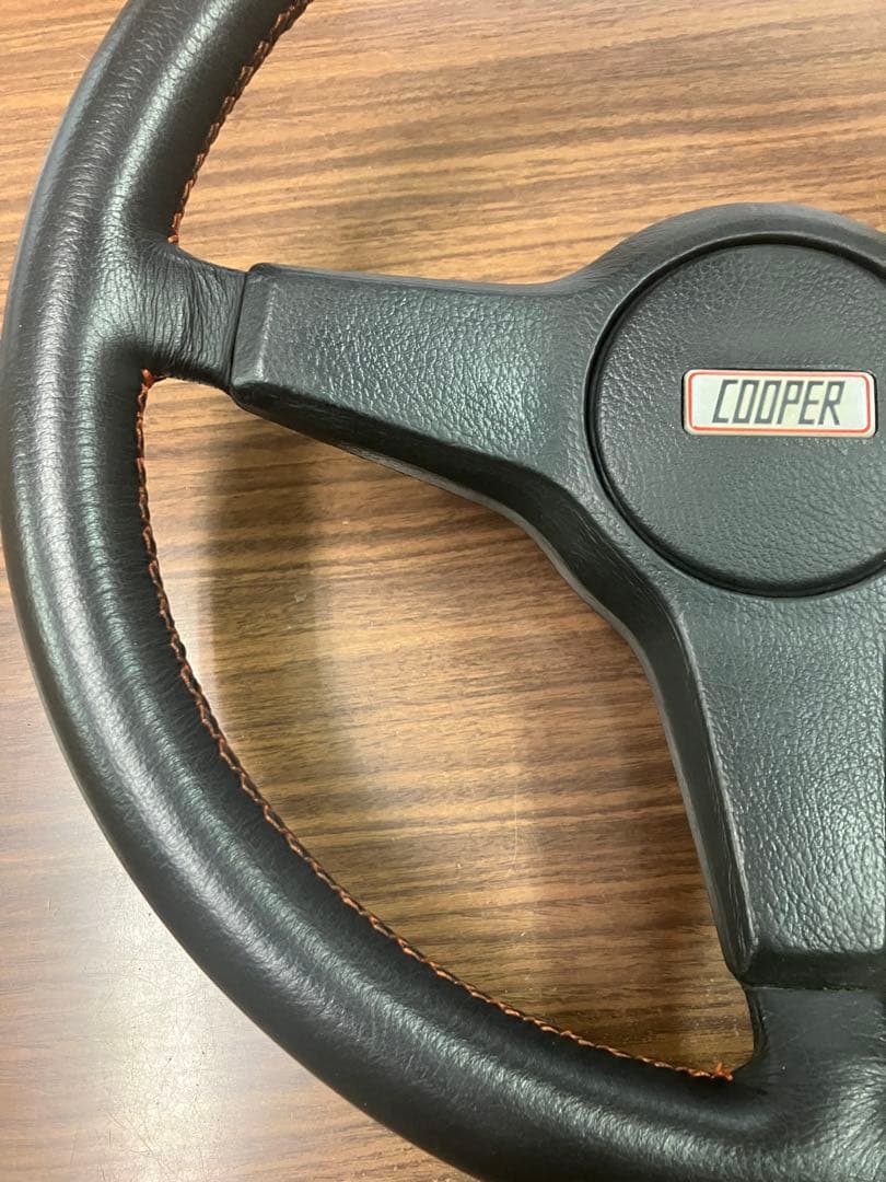 ローバーミニ　クーパー　レザー巻きステアリング