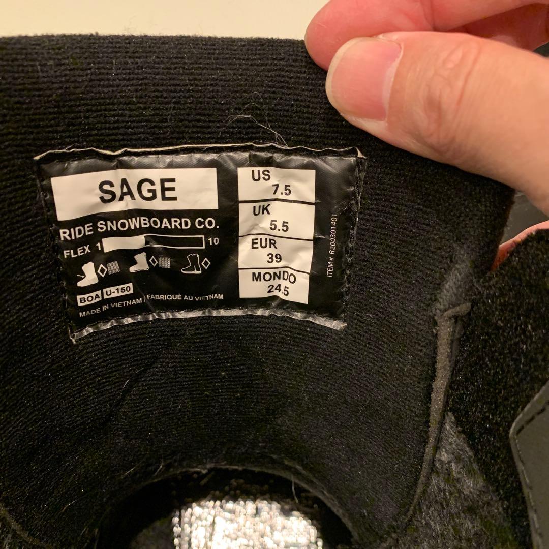 RIDE SAGE スノーボードブーツ 24.5