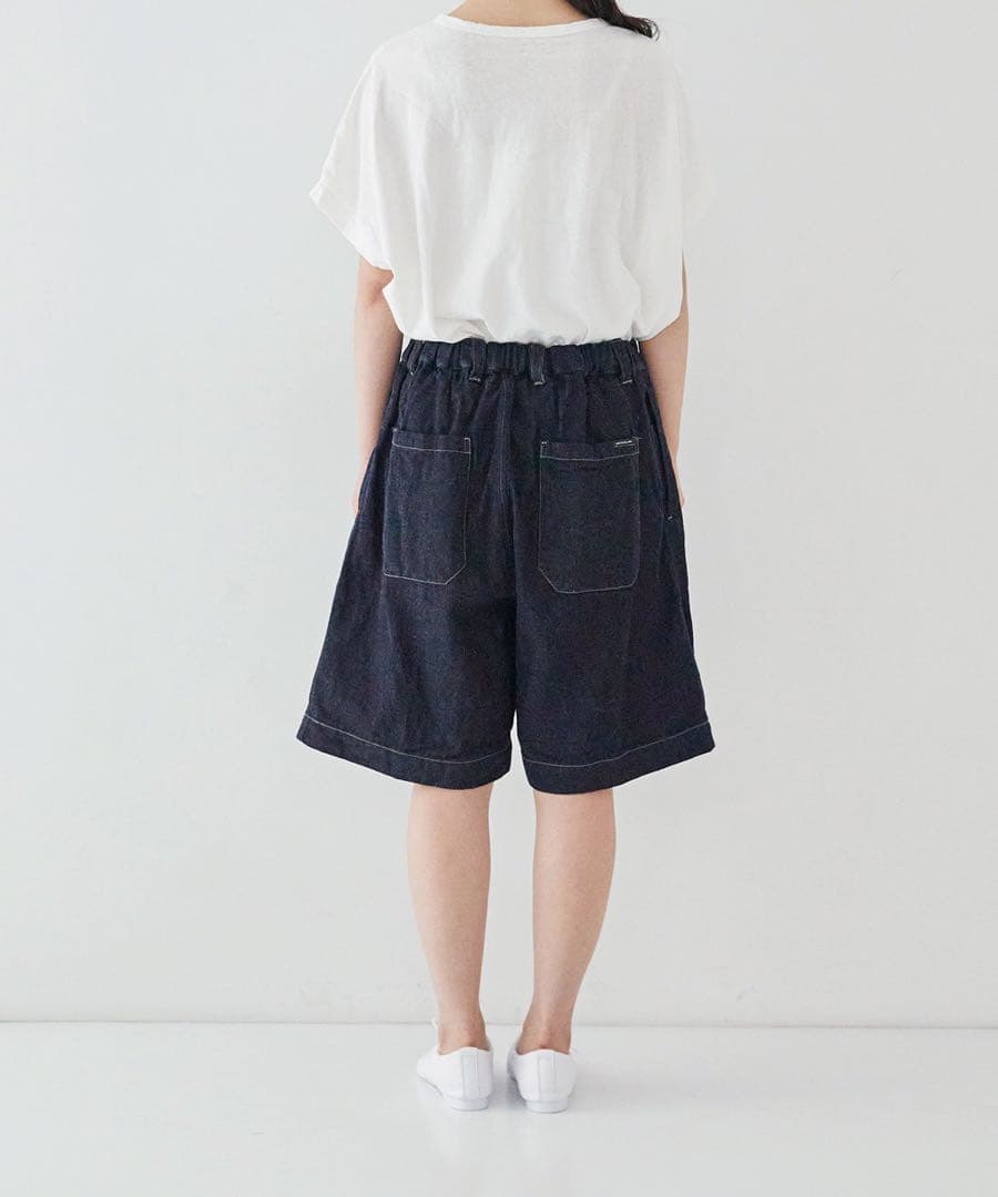 気まぐれセールUpcycleLinoBASIC デニム イージーショーツサイズ1