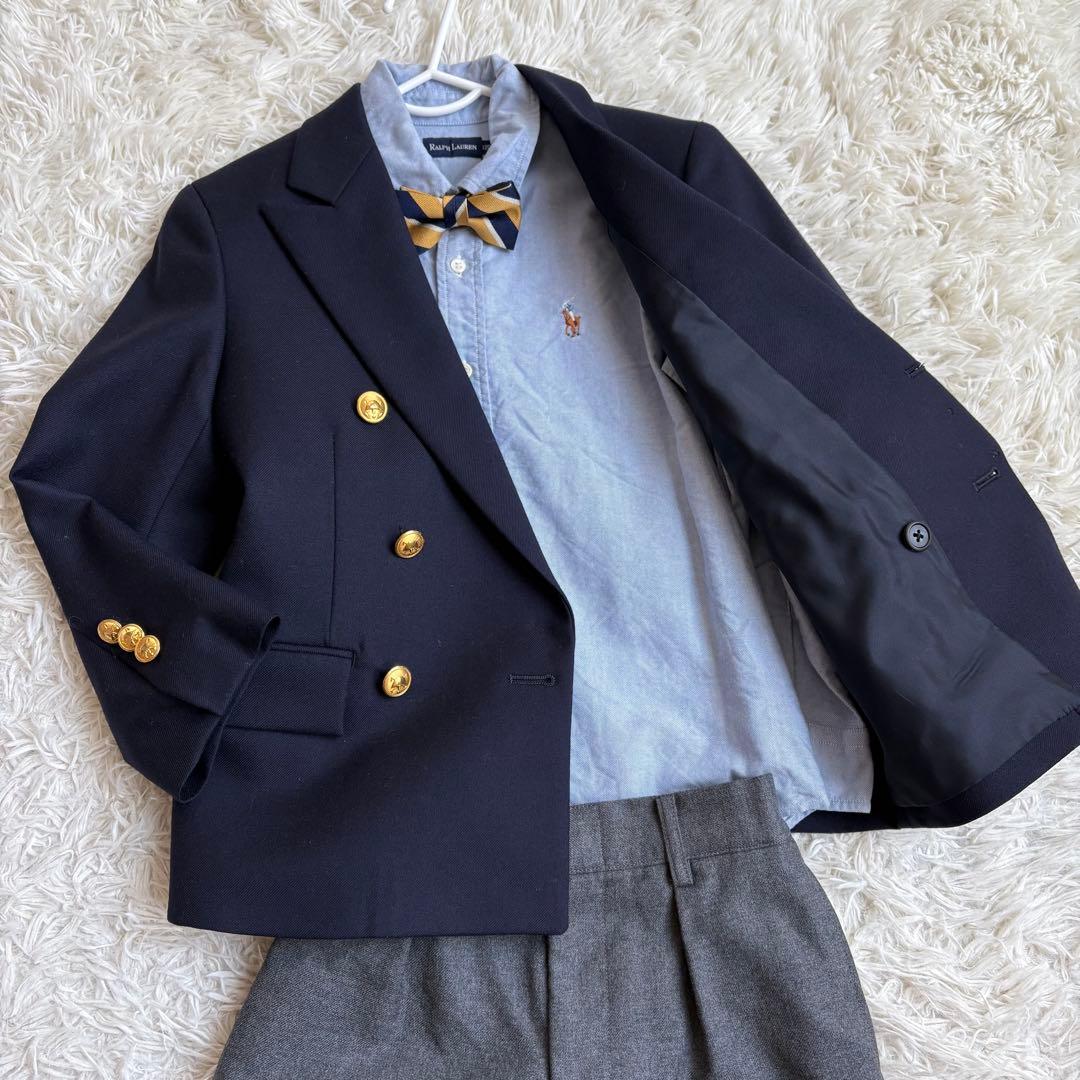 ラルフローレン✨フォーマルセットアップ スーツ 豪華4点 110-120 紺ブレ
