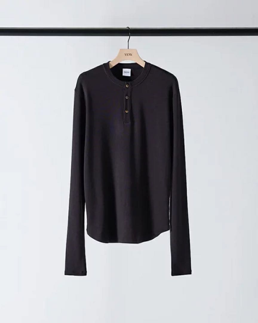 YENN イエン HENRY NECK LONG TEE ブラック