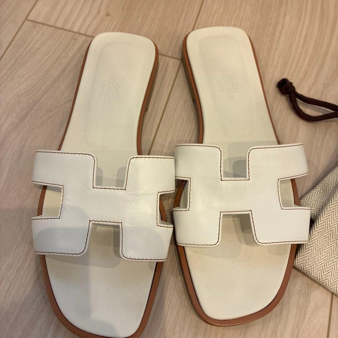 HERMES オラン ホワイト サンダル 36